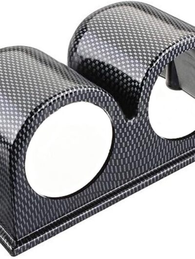 Supporto doppio universale per manometri da 52mm carbon look