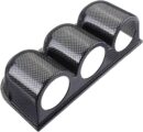 Supporto triplo universale per manometri da 52mm carbon look