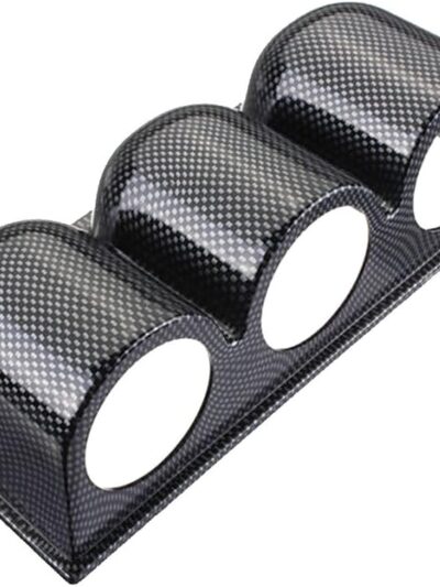 Supporto triplo universale per manometri da 52mm carbon look