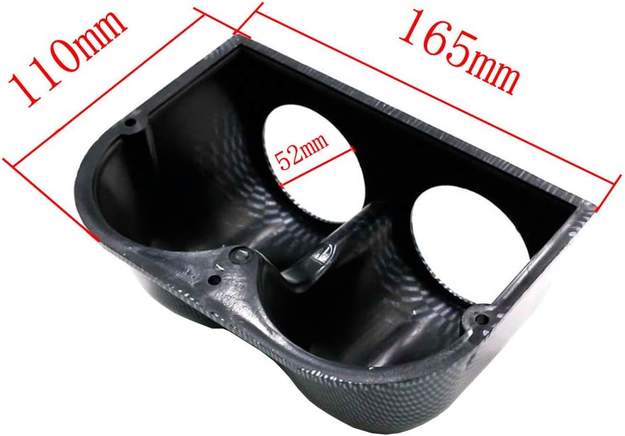 Supporto doppio universale per manometri da 52mm carbon look - immagine 2